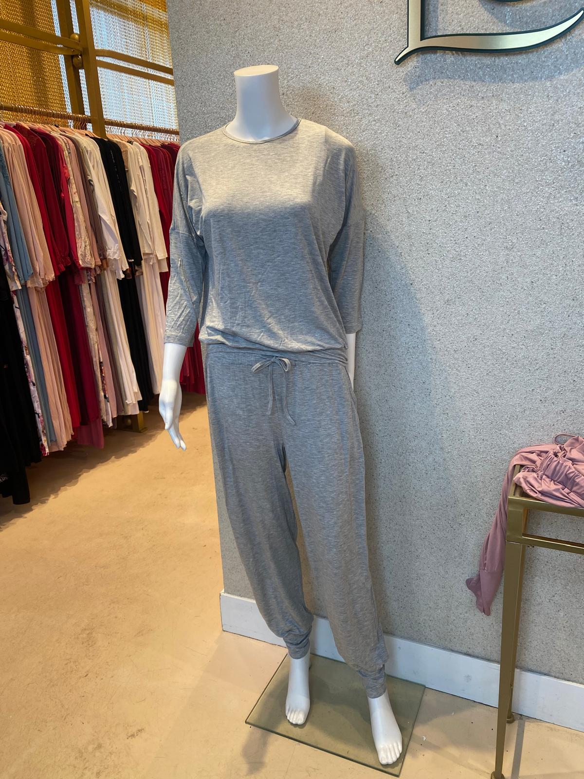 Oh Zuza Pajama Lounge Set, Grey Heather