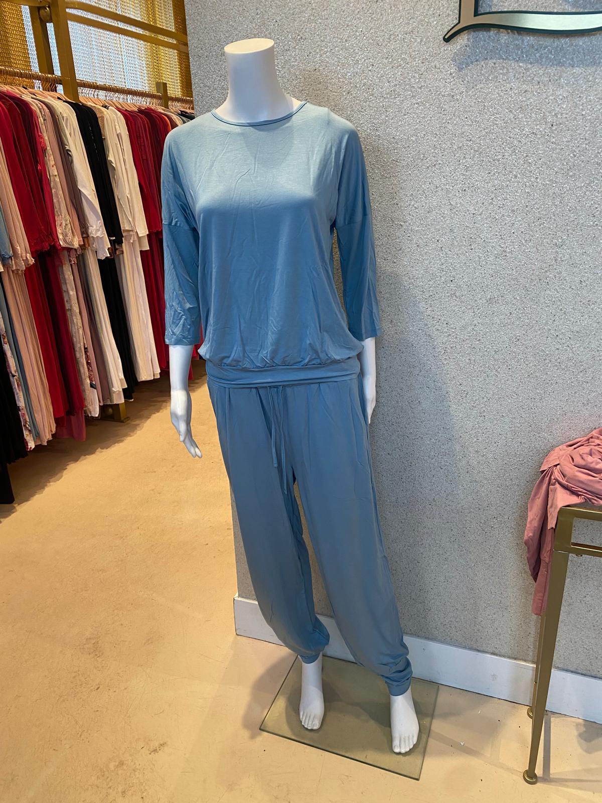 Oh Zuza Pajama Lounge Set, Aqua