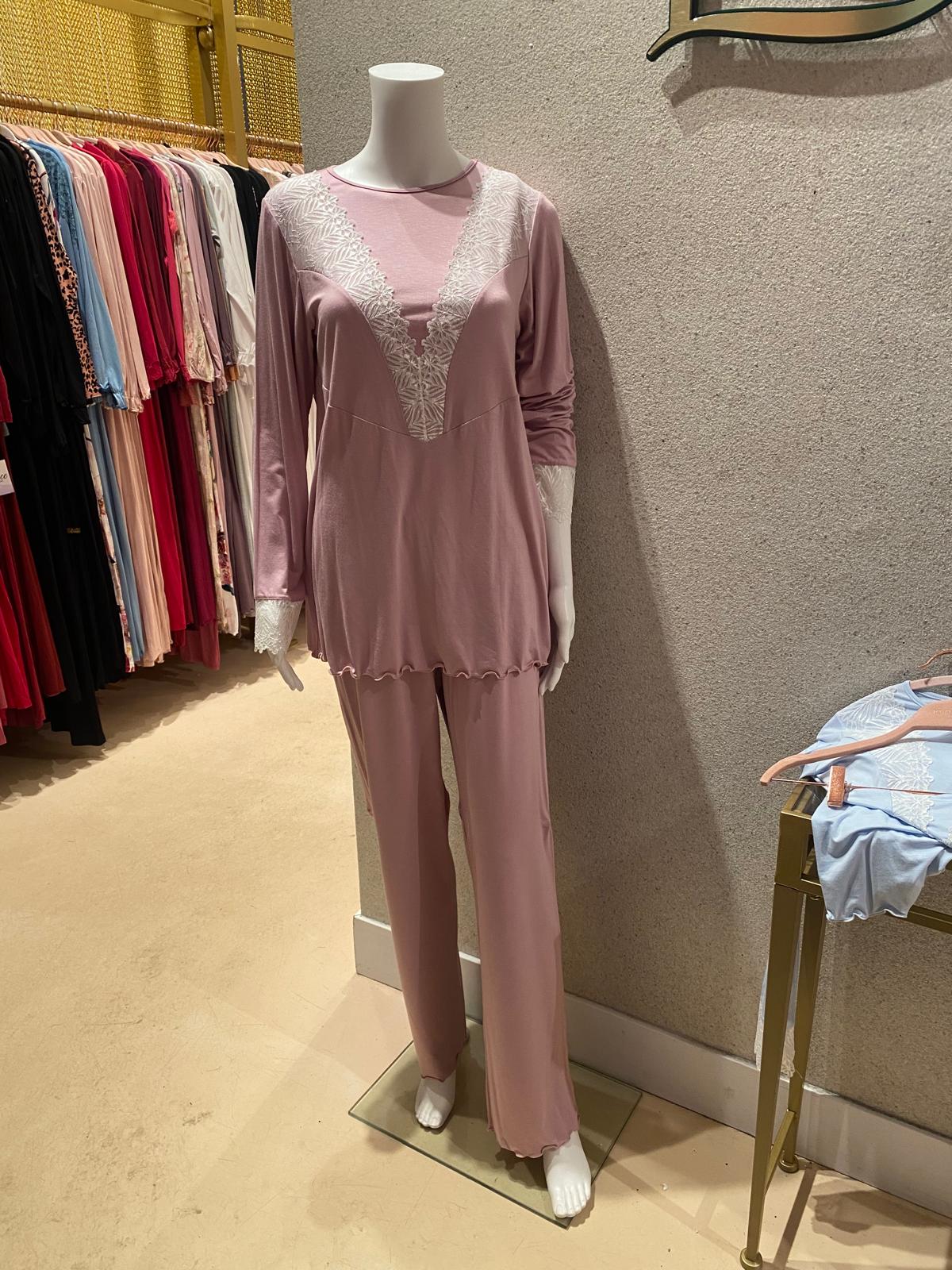 Oh Zuza Detailed Pajama, Lilac