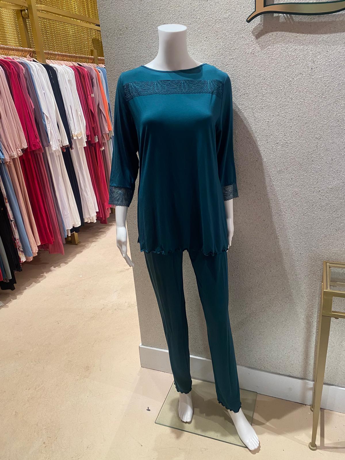 M4037 Pyjamas Sleeve 3/4, Green