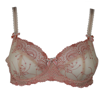 Fit Fully Yours Nicole Sheer Lace Bra, Ivory Cream Sunset