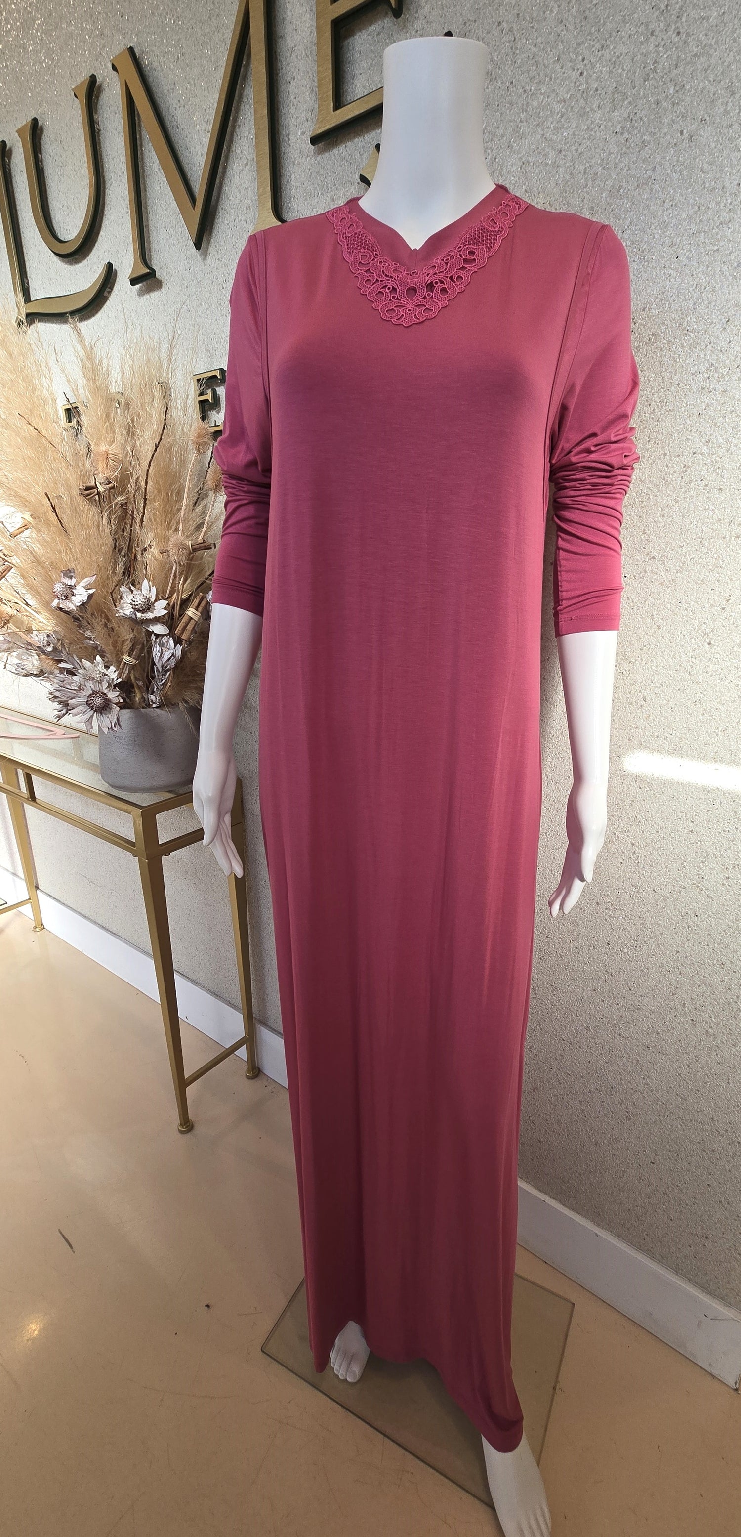 Rosella Jumper Style Nursing Nightgown-IDA 373, Strawberry