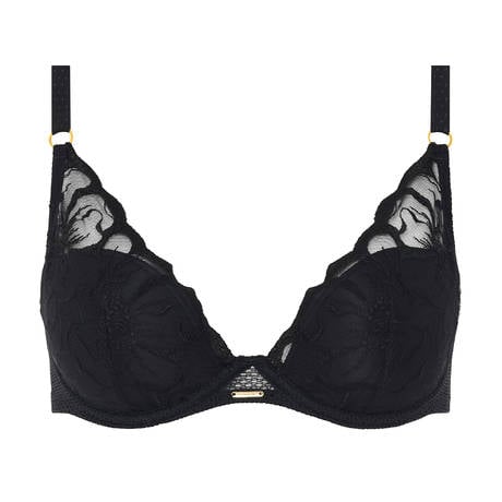Chantelle Fleurs Push Up Bra, Black