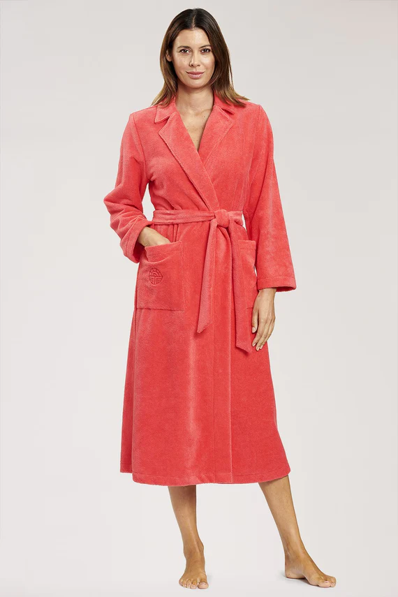 Feraud Open Cuff Bathrobe, Coralle
