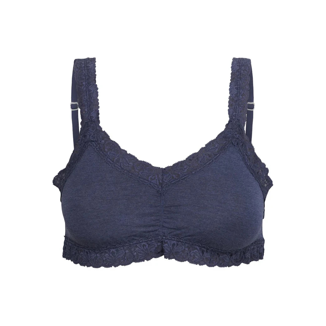 She Intimates Iconic Lace Bralette, Indigo Blue