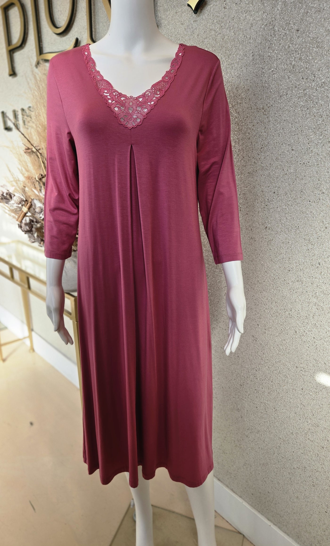 Oh ZUZA!  Nightgown with Lace , Strawberry