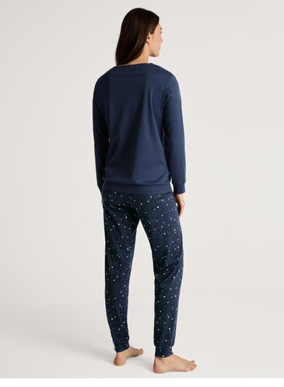 Calida Sweet Dreams Pajama with Cuff, Navy