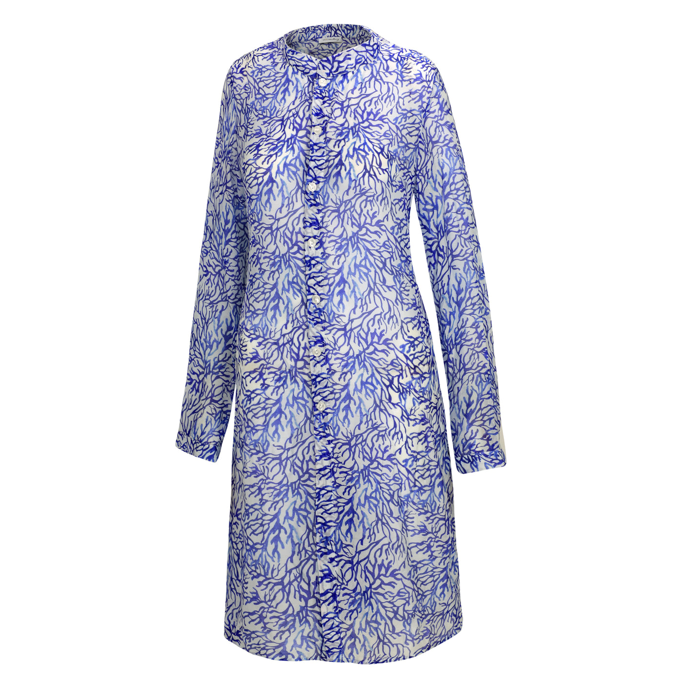 Furstenberg Blusenkleid Silk Swimwear Cover Up , Royal