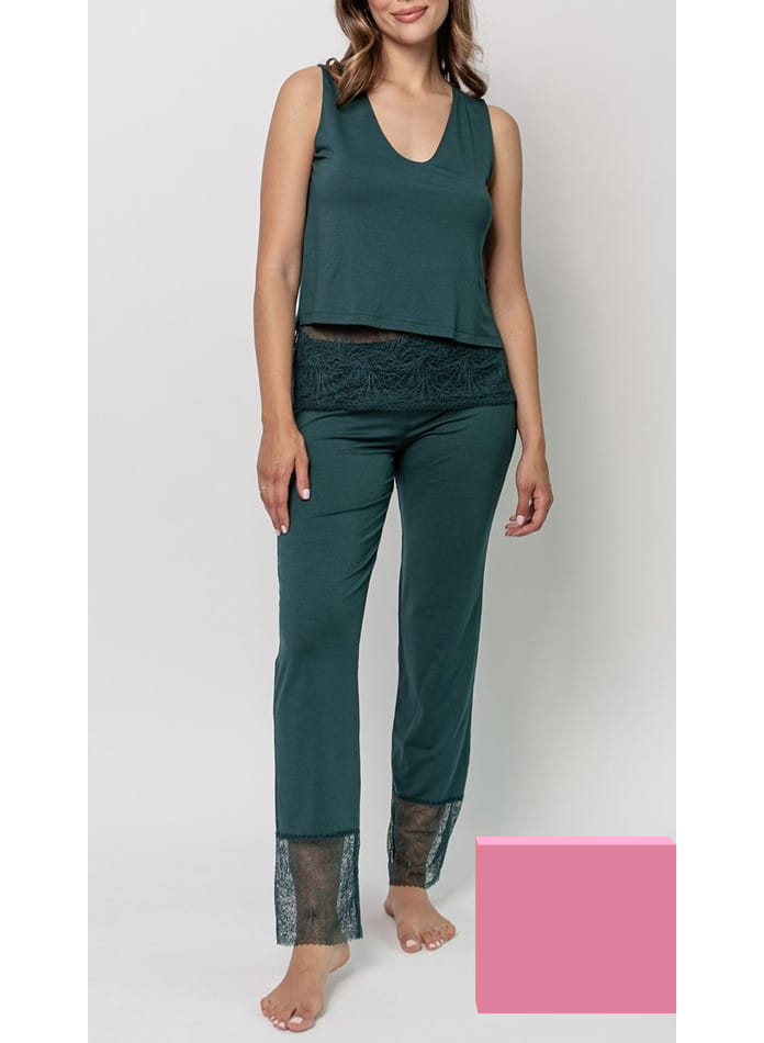 Oh ZUZA! Lace Detail  Pajamas Set , Strawberry