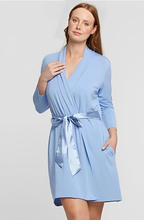 Fleur't Iconic Robe with Silk Ties  620, Marina