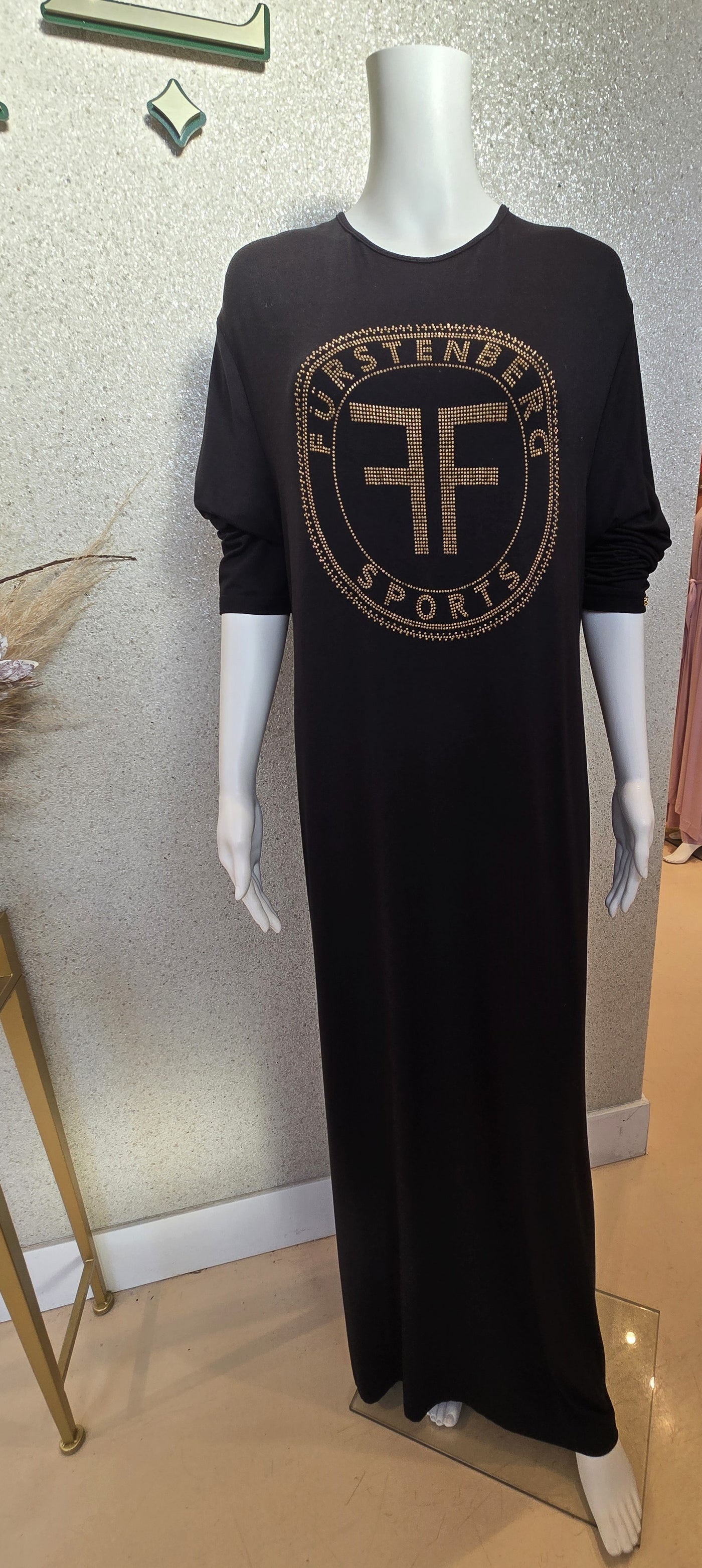 Furstenberg Logo Nightgown, Black