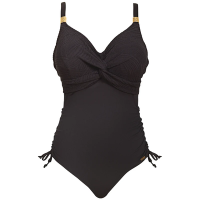 Fantasie. Ottawa Underwire Front Swimsuit Adjustable Legs, Black