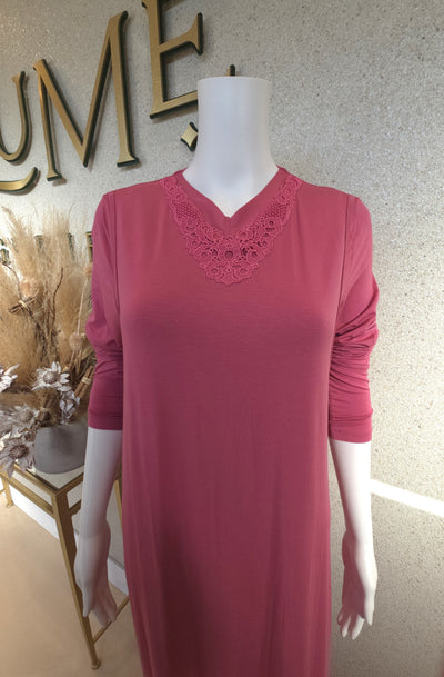 Rosella Jumper Style Nursing Nightgown, Strawberry