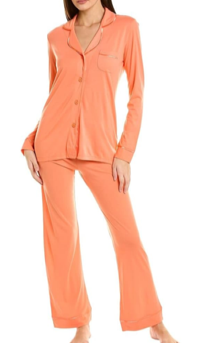 Cosabella Top & Pants Long Sleave Pjs ,Orange
