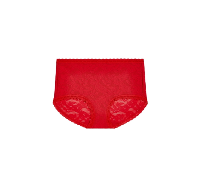 Wacoal Women's High Profile High-Cut Lace Underwear Panty, Red