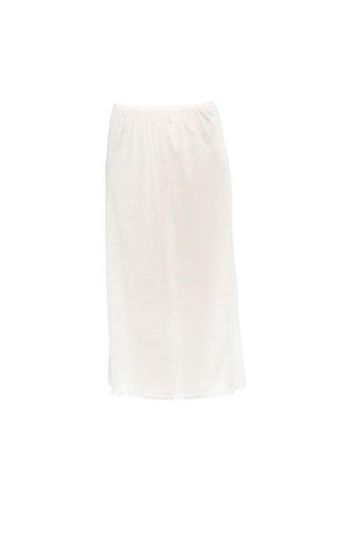 Gemsli Basic Nylon Half Slip with Lace Edge HK300, White