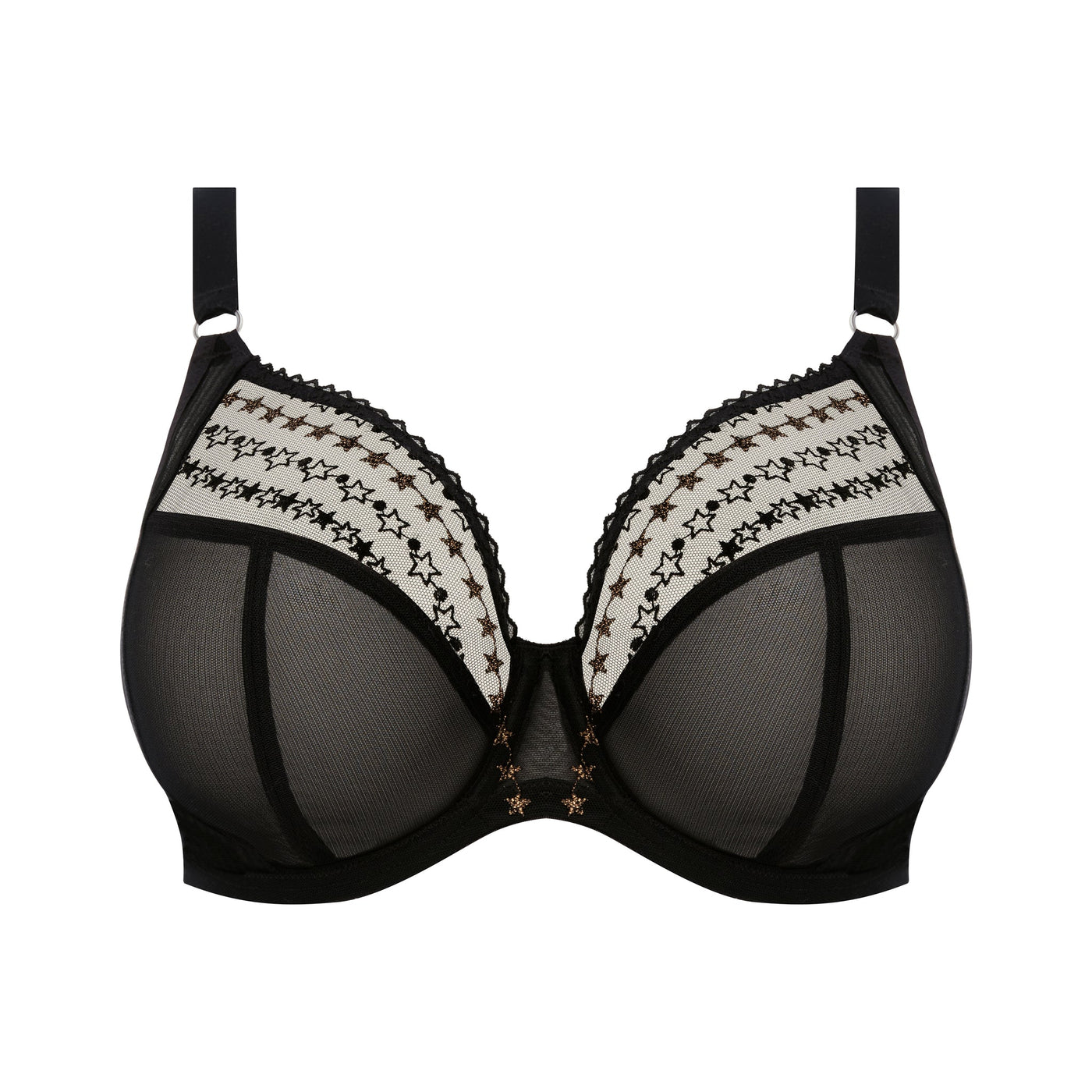 Elomi Matilda Underwire Plunge Star Bra , Black