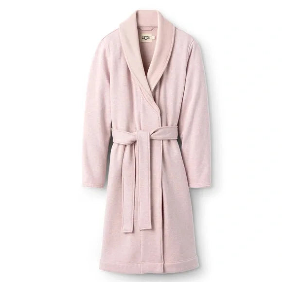 UGG Women's Duffield Terry Cotton Robe, Ashen Rose Heather
