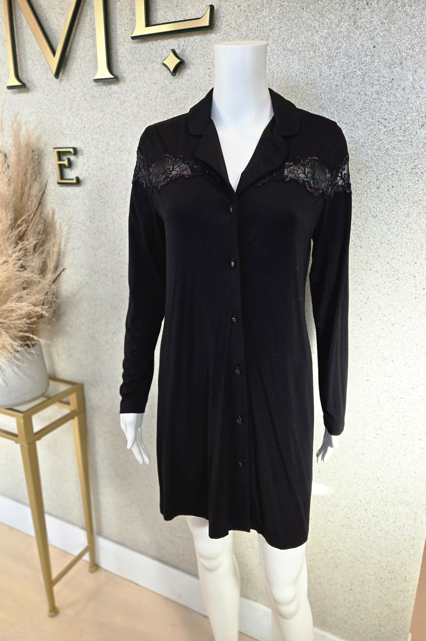 Oh ZUZA! Nightshirt Long Sleeve , Black