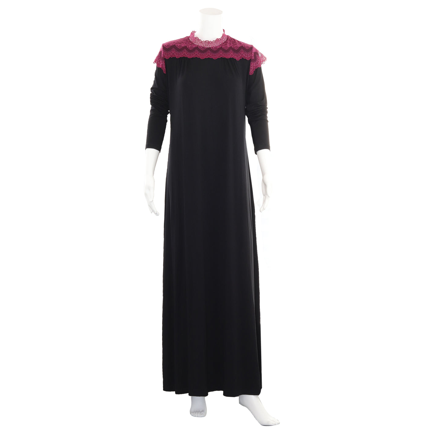 Rosella Neck Shoulder Lace Nightgown, Pink, Ocean Blue