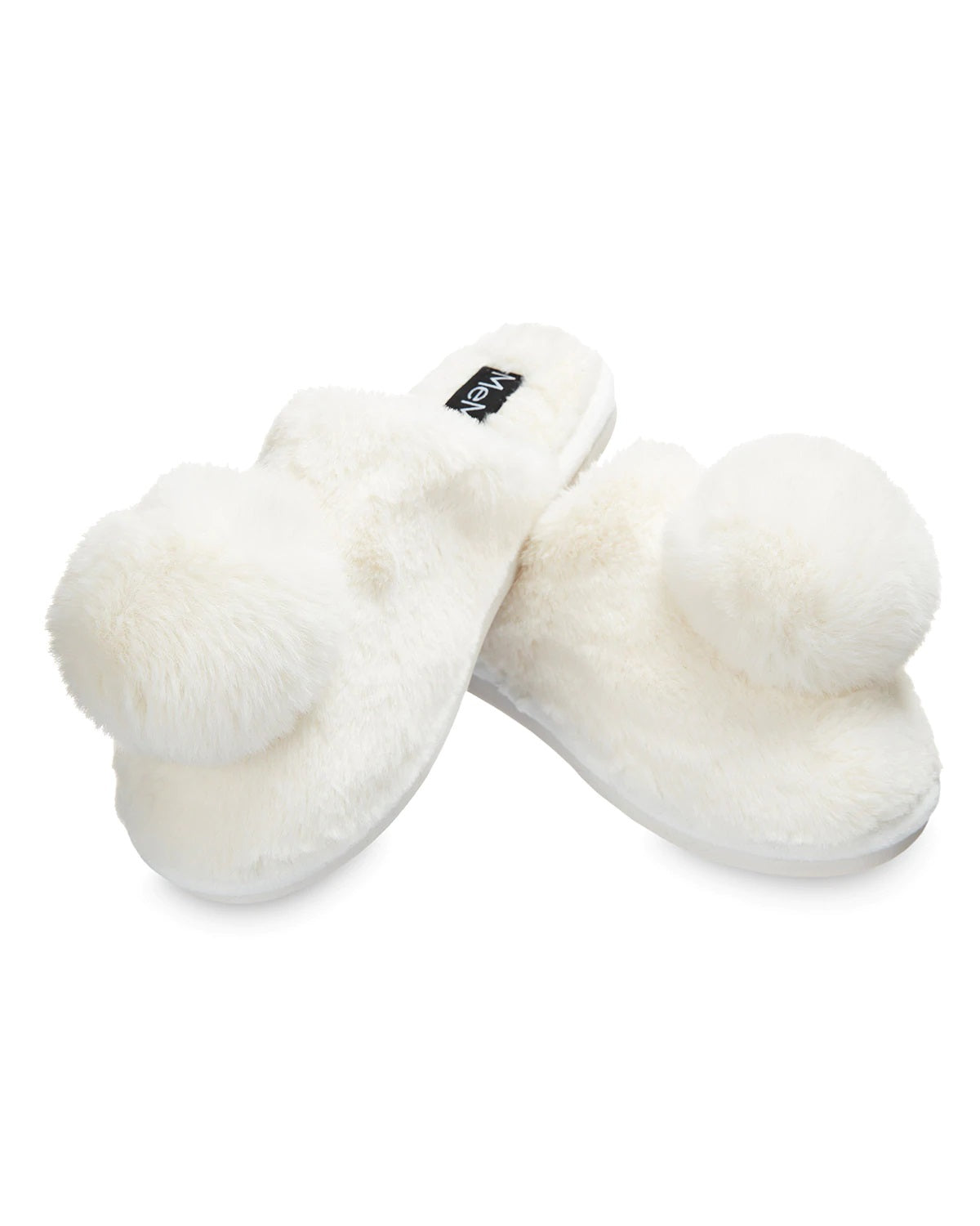 The Gloria Plush Slippers, Ivory