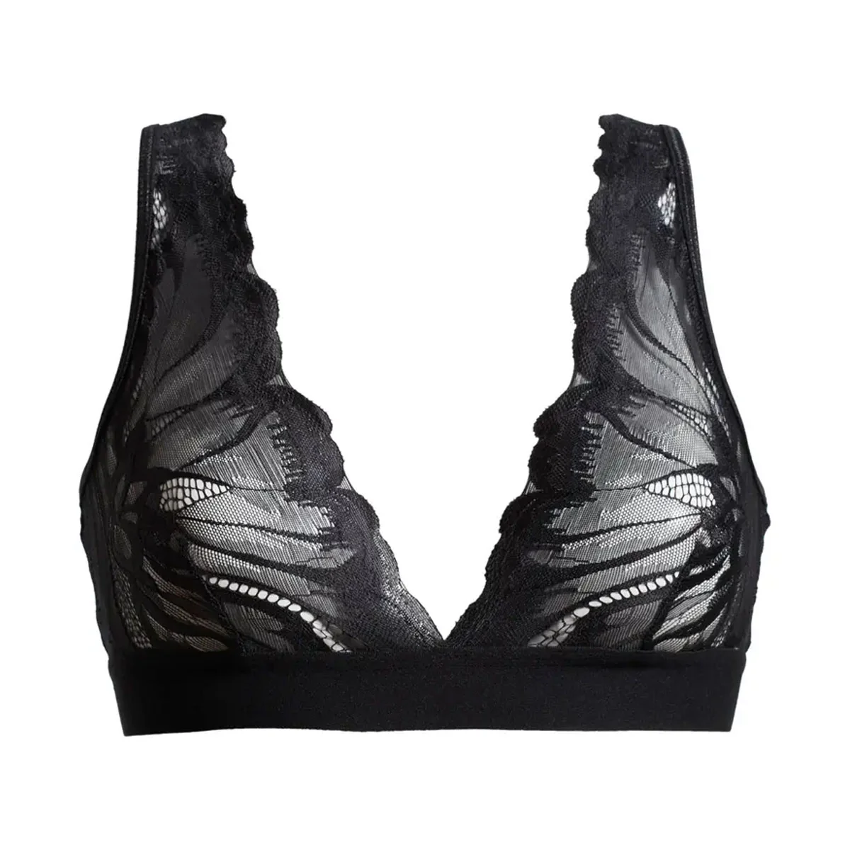 Kilo Brava The Lace Collection Tall Triangle Bralette, Black