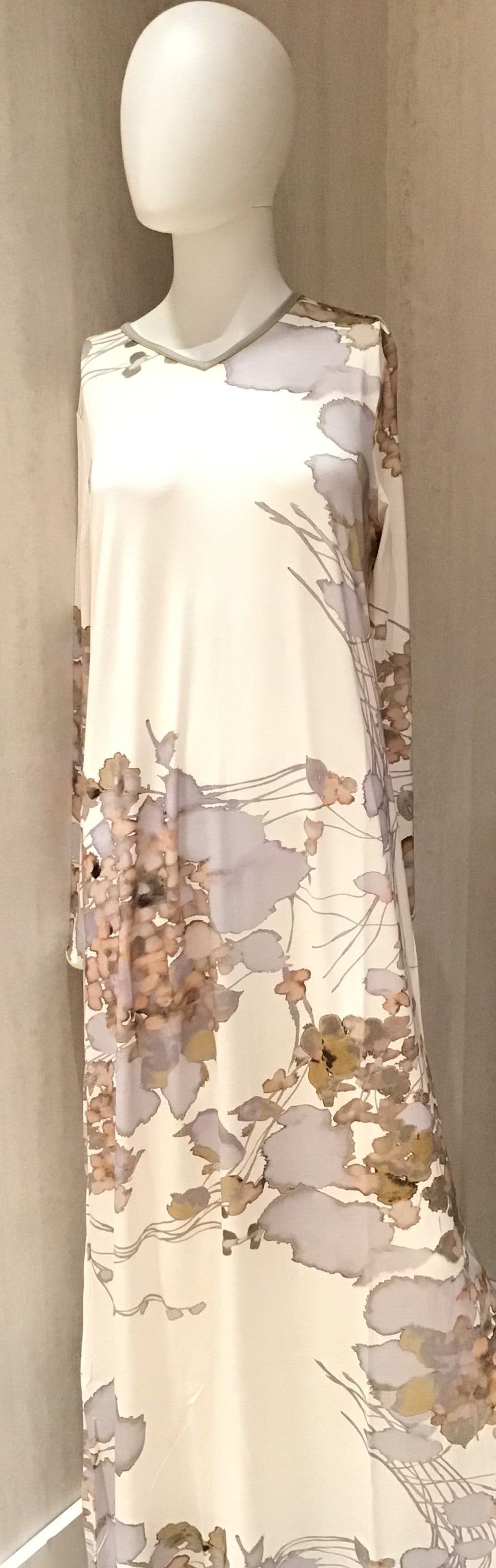 Verdiani V-Neck Printed Nightdress 4609, Nuvola 24