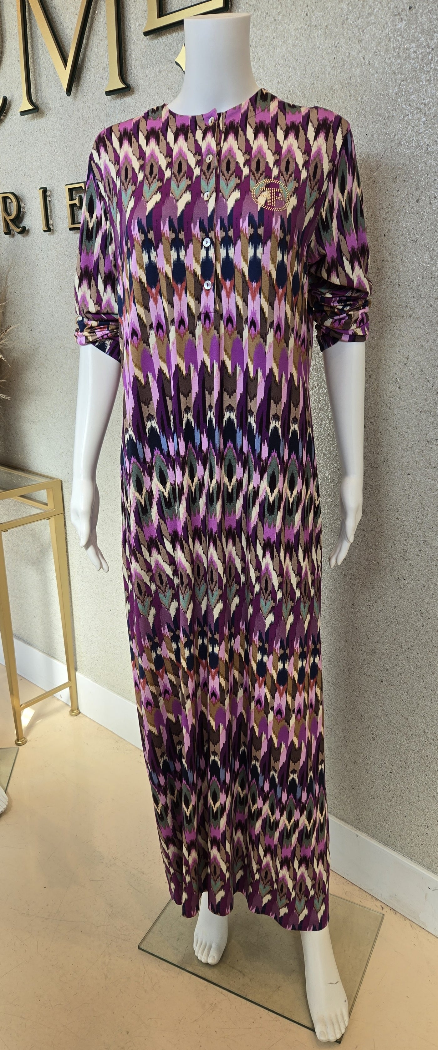 Furstenberg Printed Nightgown, Multi Purple
