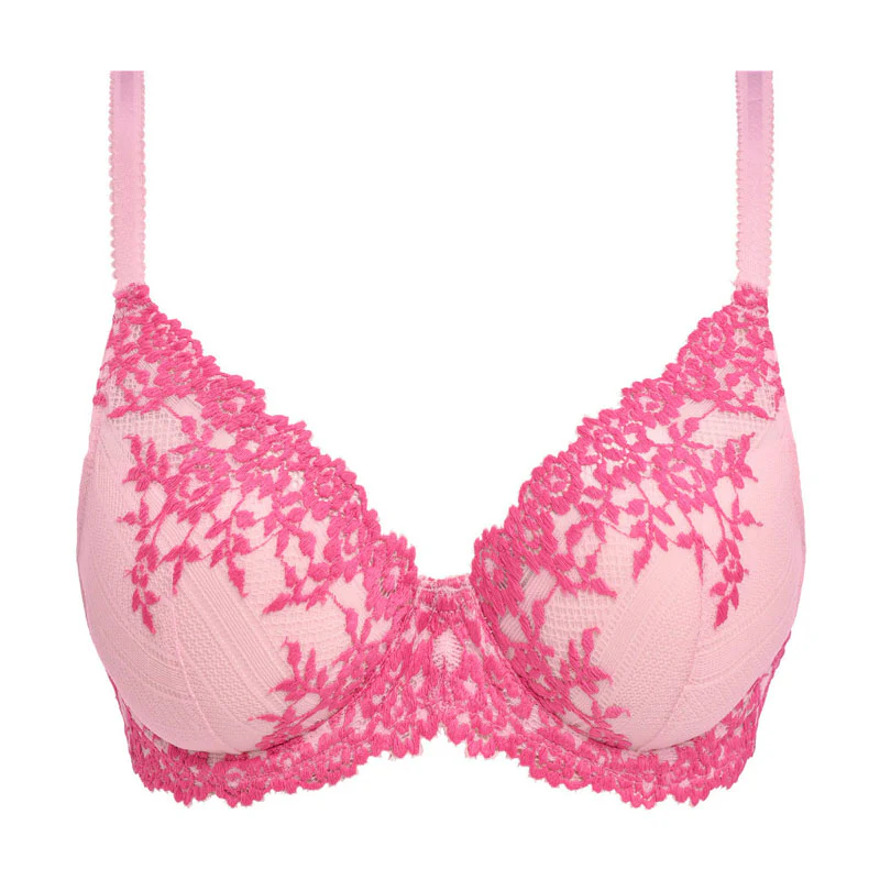 Wacoal Embrace Lace Plunge Bra - Ballet Slipper / Chateau Rose