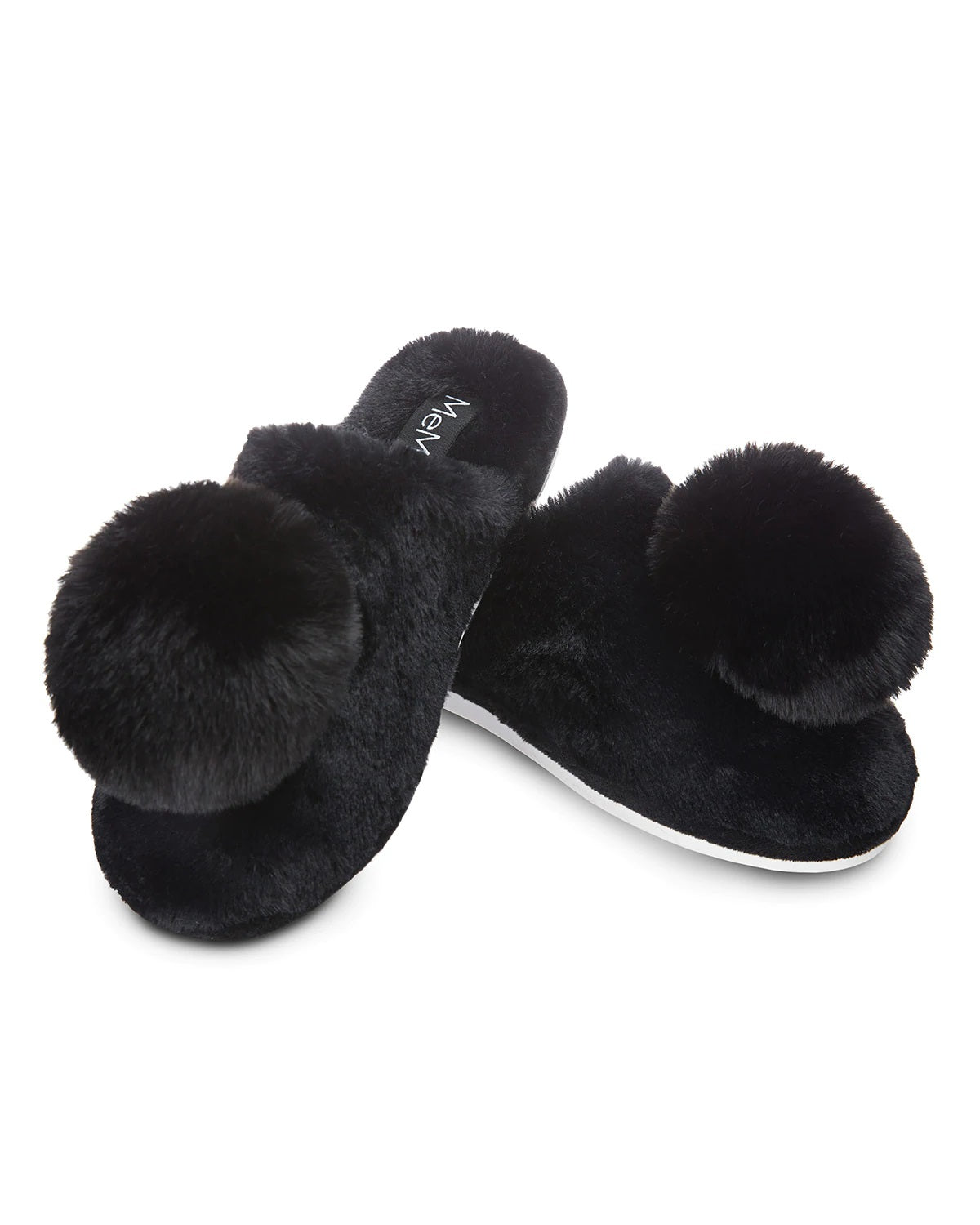 The Gloria Plush Slippers, Black