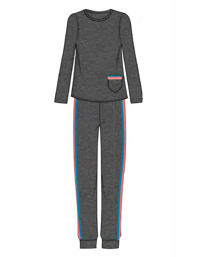 STRIPED CAMPER PAJAMA SET CPJ06169