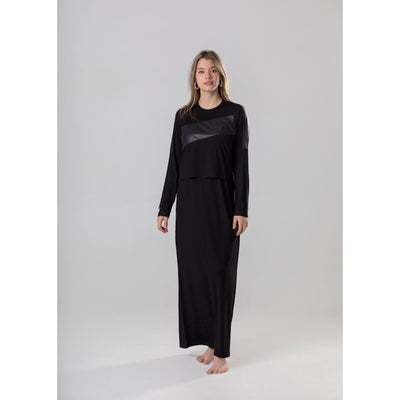 Ellwi Leather Trim NightGown 111
