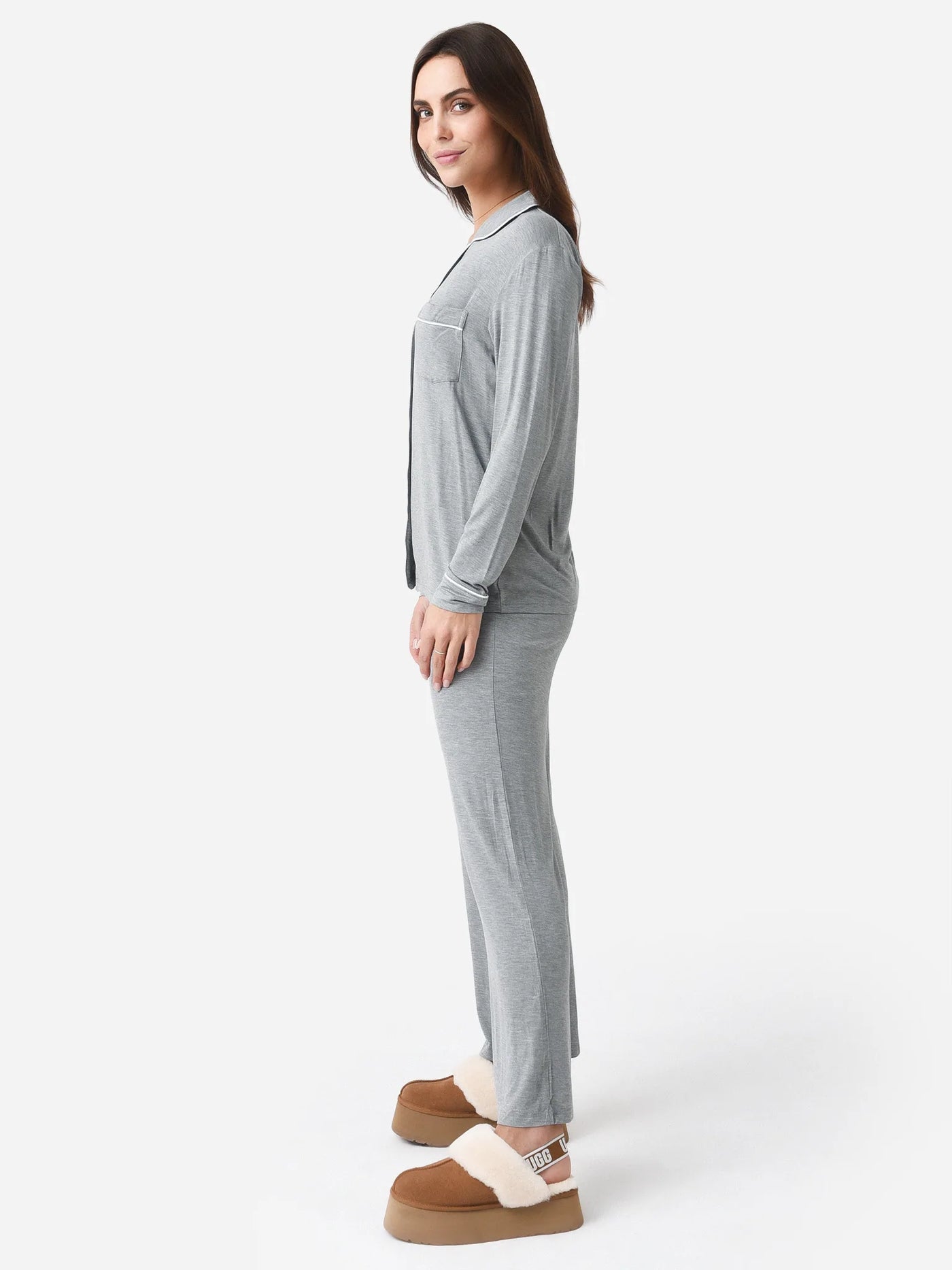 UGG Lenon Pajamas Set, Heather Grey