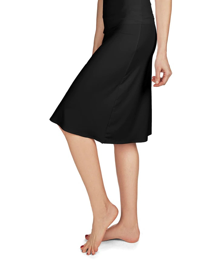 HIGH-WAISTED BONDED FULL SLIP SKIRT