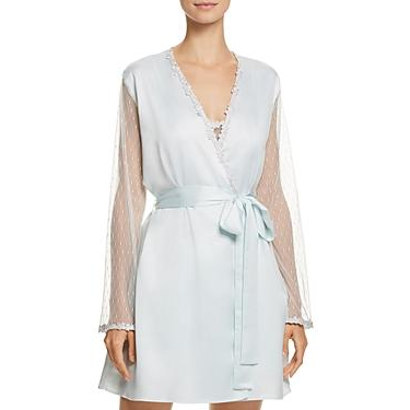 Showstopper Short Lace Wrap Robe 8061