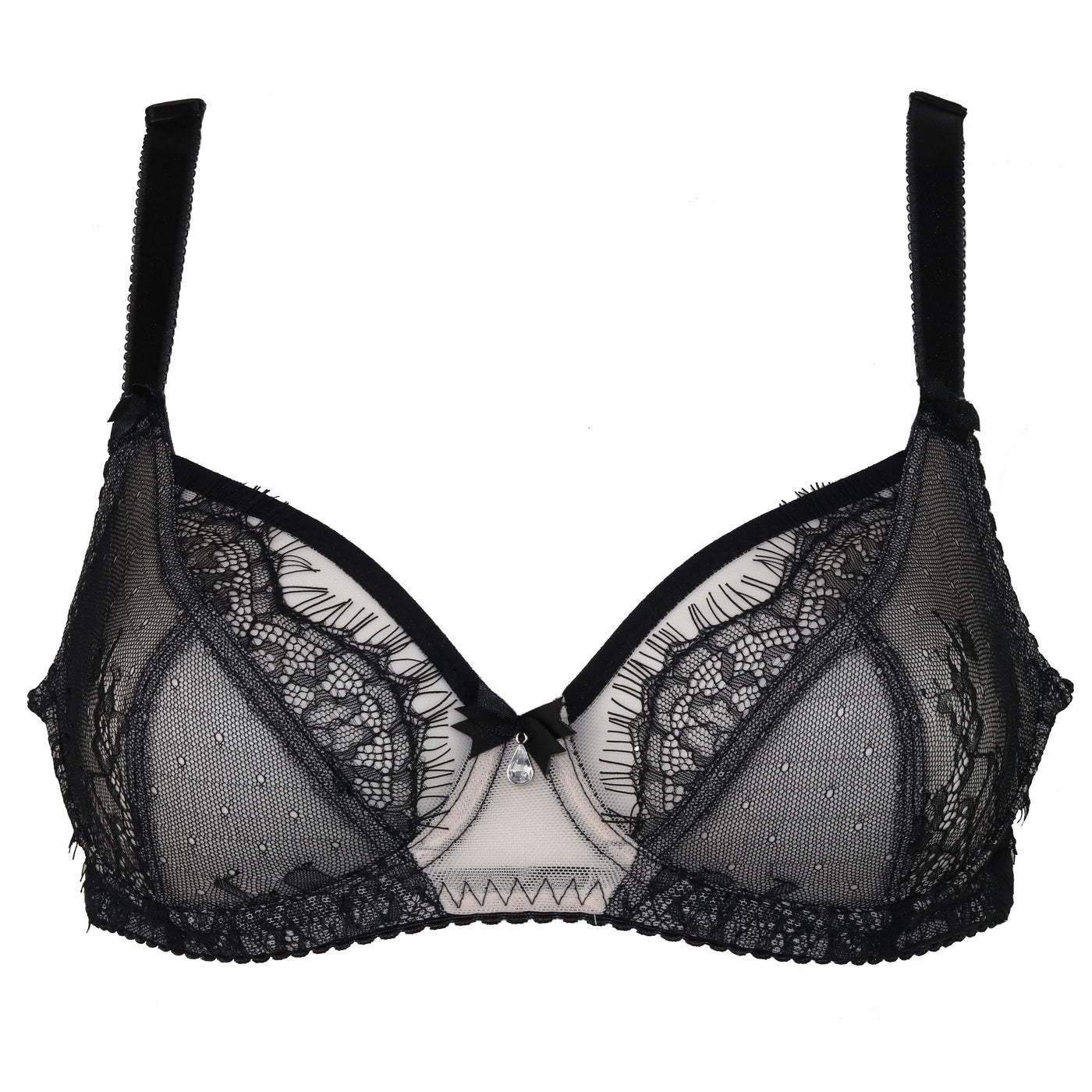 Fit Fully Yours Ava See-Thru Lace, Black