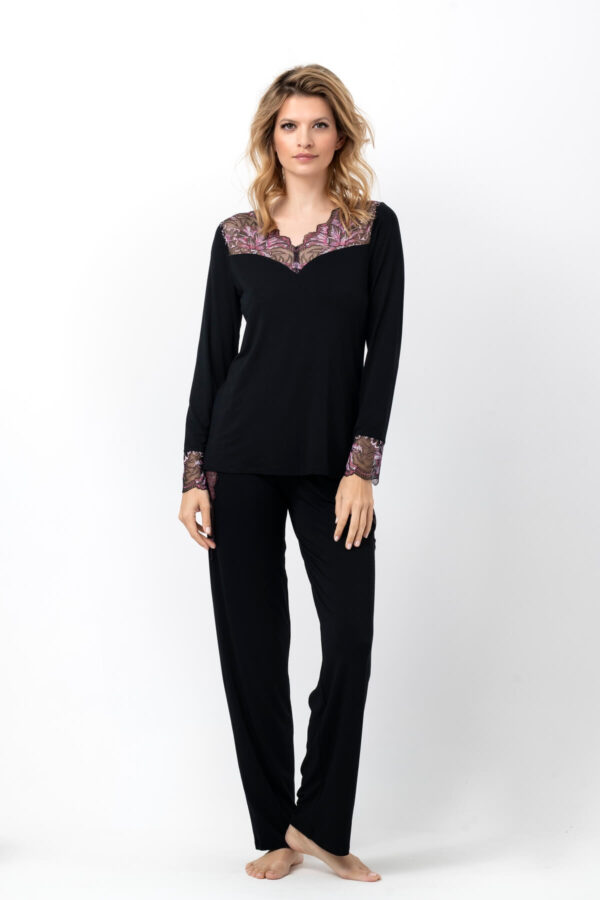 Floral Lace Pajamas Set 3701