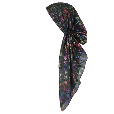 Lizi Pretied Bandana Foil Butterflies