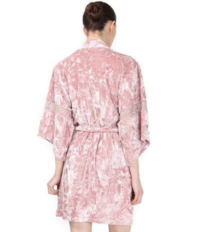 CRUSHED VELVET KIMONO ROBE