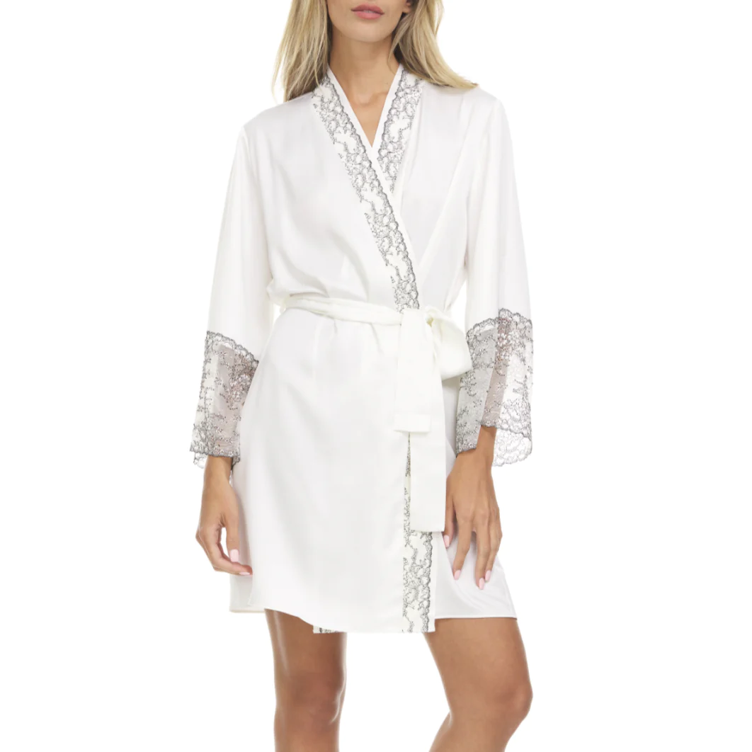 Angelique Charmeuse Wrap, Ivory