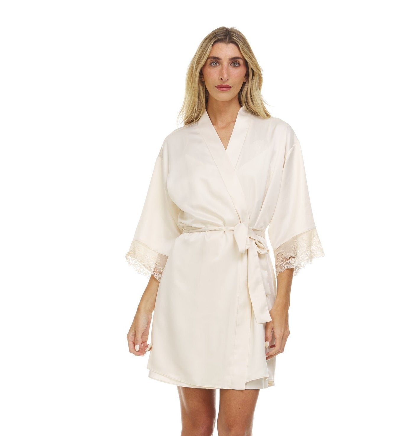 Desirae Charmeuse Wrap, Candlelight