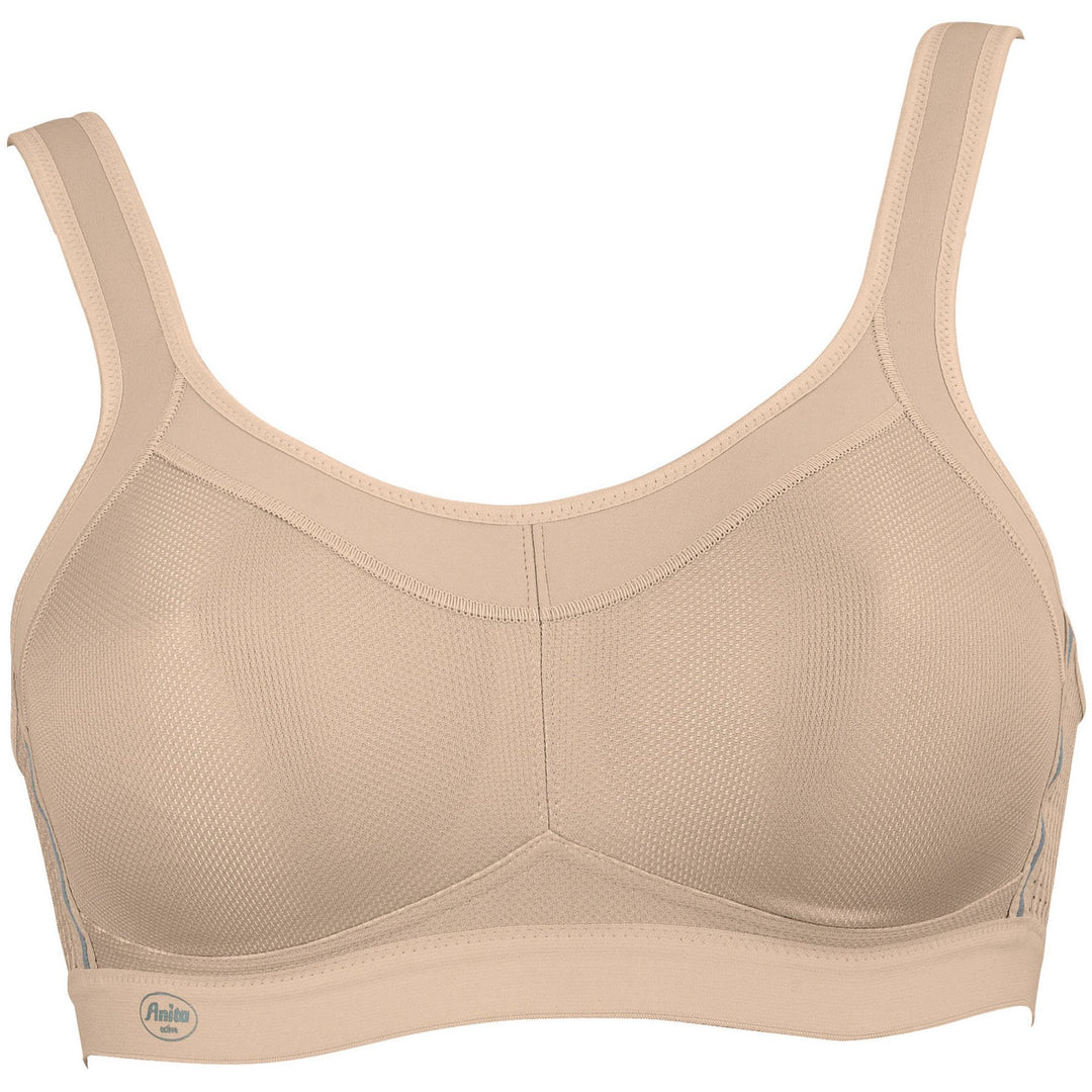 Anita Women's Wire-Free Sports Bra 5529 (2-Pack) - Maximum Support, Seamless Cups, Mesh Back, Size 36H, Desert Black