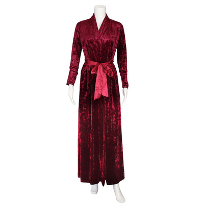 Velvet Crossed Belt Morning Robe 29931D1
