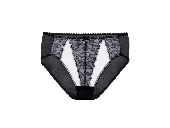 Retro Chic Hi Cut Brief, Black