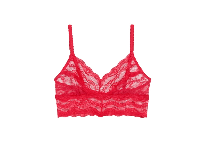 Lace Kiss Bralette, Crimson Red