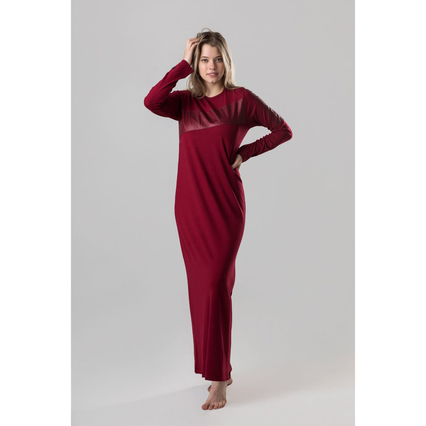 Ellwi Leather Trim NightGown 111
