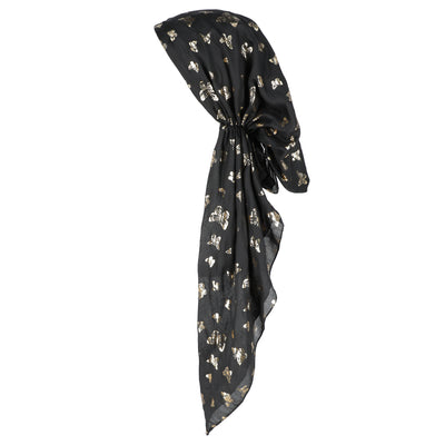 Lizi Pretied Bandana Foil Butterflies