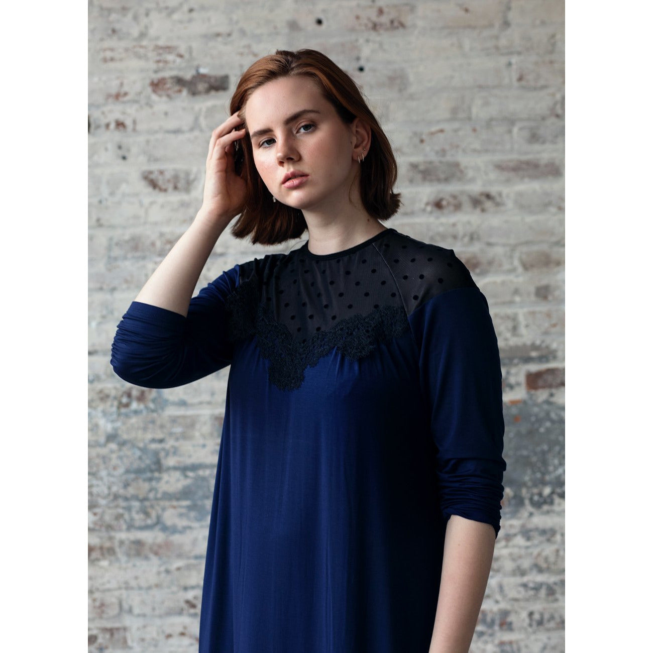 Rosella Navy Nightgown IDA 162