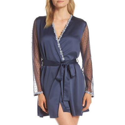 Showstopper Short Lace Wrap Robe 8061