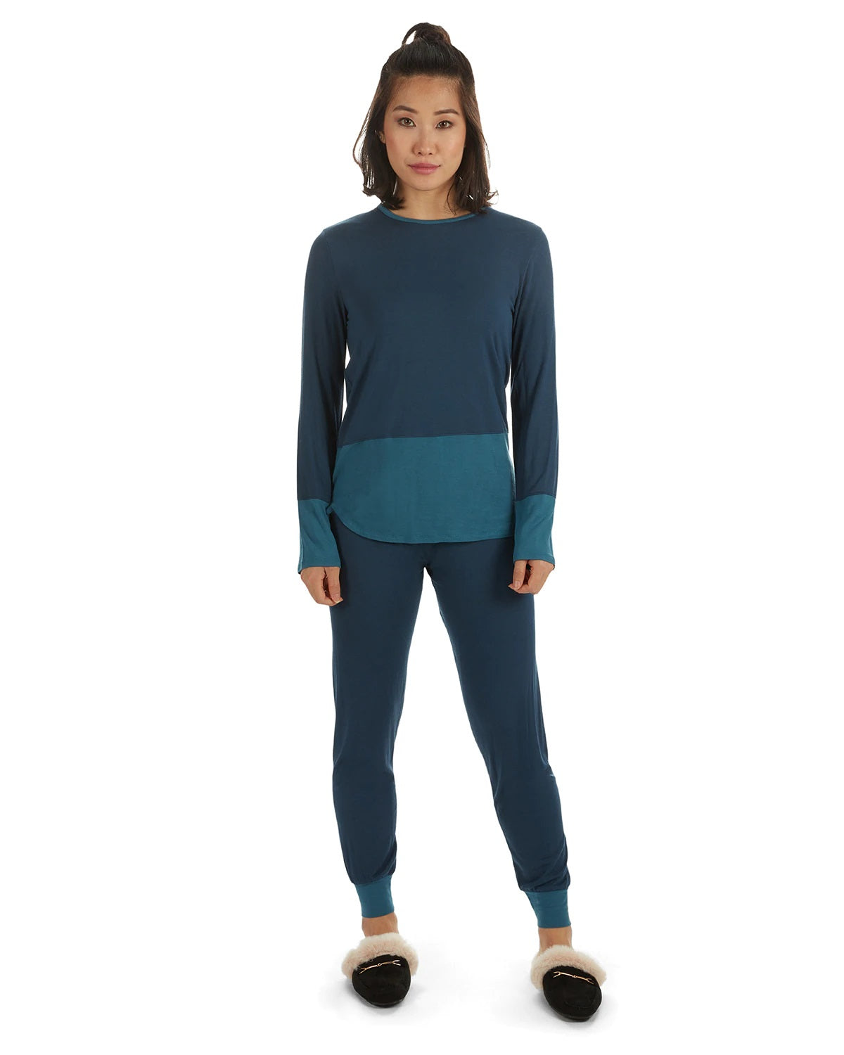 TWO TONE 2 PIECE PAJAMA SET